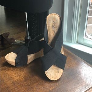 Lucky Slingback Wedge Shoes